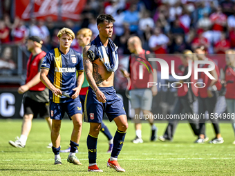 FC Twente player Mees Hilgers is disappointed after the match Utrecht - Twente at the Stadium Galgenwaard for the Dutch Eredivisie 4th round...