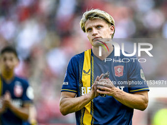 FC Twente player Sem Steijn is disappointed after the match Utrecht - Twente at the Stadium Galgenwaard for the Dutch Eredivisie 4th round s...