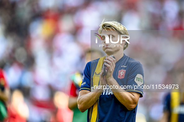 FC Twente player Sem Steijn is disappointed after the match Utrecht - Twente at the Stadium Galgenwaard for the Dutch Eredivisie 4th round s...