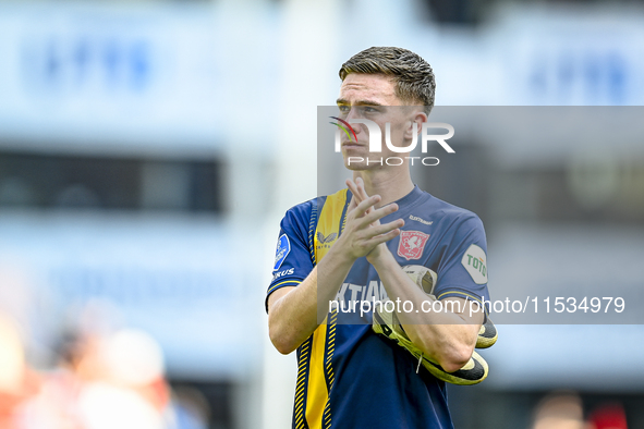 FC Twente player Daan Rots is disappointed after the match Utrecht - Twente at the Stadium Galgenwaard for the Dutch Eredivisie 4th round se...