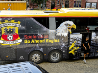 Players of Go Ahead Eagles arrive at the stadium during the match PSV vs. Go Ahead Eagles at the Philips Stadium for the Dutch Eredivisie 4t...