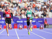 Samba Coulibaly of Mali in action in Men's 100m - T13 Round 1 during the Paris 2024 Paralympic Games at Stade de France on September 1, 2024...