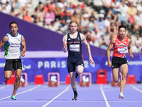 Zak Skinner of Great Britain in action in Men's 100m - T13 Round 1 during the Paris 2024 Paralympic Games at Stade de France on September 1,...