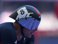 Nathan Maguire of Great Britain in action in Men's 400m - T54 Round 1 during the Paris 2024 Paralympic Games at Stade de France on September...