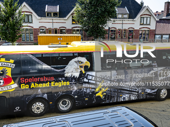 Players of Go Ahead Eagles arrive at the stadium during the match PSV vs. Go Ahead Eagles at the Philips Stadium for the Dutch Eredivisie 4t...