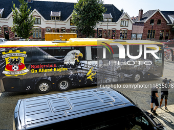 Players of Go Ahead Eagles arrive at the stadium during the match PSV vs. Go Ahead Eagles at the Philips Stadium for the Dutch Eredivisie 4t...