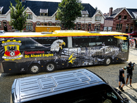 Players of Go Ahead Eagles arrive at the stadium during the match PSV vs. Go Ahead Eagles at the Philips Stadium for the Dutch Eredivisie 4t...