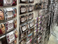 Assorted bindis are displayed at a shop in Thiruvananthapuram (Trivandrum), Kerala, India, on May 27, 2022. (