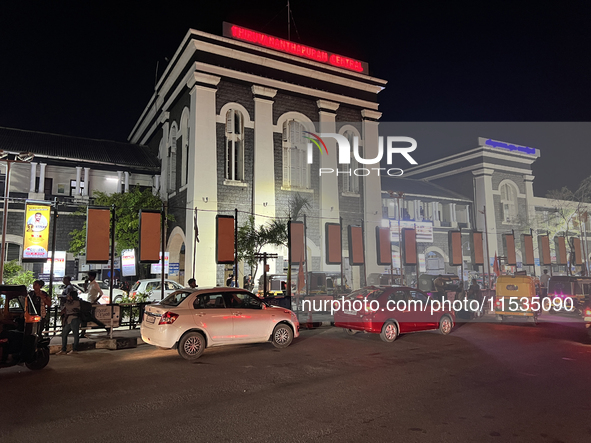 Thiruvananthapuram Central train station in Thampanoor, Thiruvananthapuram (Trivandrum), Kerala, India, on April 1, 2024. 