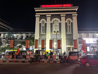 Thiruvananthapuram Central train station in Thampanoor, Thiruvananthapuram (Trivandrum), Kerala, India, on April 1, 2024. (