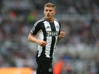 Newcastle United's Harvey Barnes during the Premier League match between Newcastle United and Tottenham Hotspur at St. James's Park in Newca...