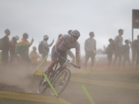 Charlie Aldridge of Great Britain participates in the UCI Mountain Bike World Championships Men in Pal Arinsal, Andorra, on September 1, 202...