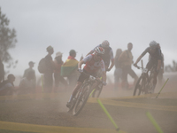 Mathias Fluckiger of Switzerland competes in the UCI Mountain Bike World Championships Men in Pal Arinsal, Andorra, on September 1, 2024. (