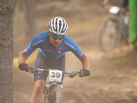 Filippo Fontana of Italy participates in the UCI Mountain Bike World Championships Men in Pal Arinsal, Andorra, on September 1, 2024. (