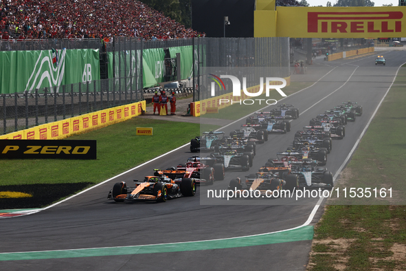 Start of the Formula 1 Italian Grand Prix at Autodromo Nazionale di Monza in Monza, Italy on September 1, 2024. 