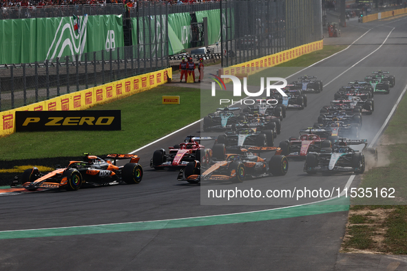 Start of the Formula 1 Italian Grand Prix at Autodromo Nazionale di Monza in Monza, Italy on September 1, 2024. 