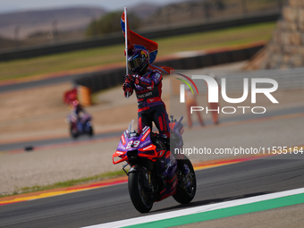 Jorge Martin (89) of Spain and Prima Pramac Racing Ducati during the race day of the Gran Premio GoPro de Aragon at Motorland Aragon Circuit...