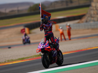 Jorge Martin (89) of Spain and Prima Pramac Racing Ducati during the race day of the Gran Premio GoPro de Aragon at Motorland Aragon Circuit...