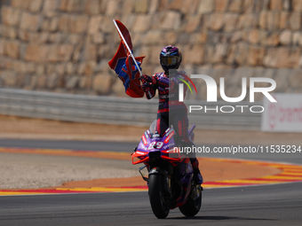 Jorge Martin (89) of Spain and Prima Pramac Racing Ducati during the race day of the Gran Premio GoPro de Aragon at Motorland Aragon Circuit...