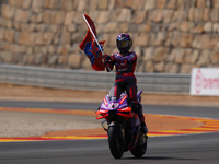 Jorge Martin (89) of Spain and Prima Pramac Racing Ducati during the race day of the Gran Premio GoPro de Aragon at Motorland Aragon Circuit...