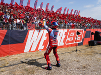 Marc Marquez (93) of Spain and Gresini Racing Moto GP Ducati celebrates victory after the race day of the Gran Premio GoPro de Aragon at Mot...