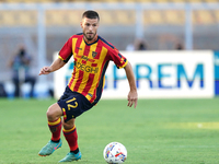 Frederic Gilbert of US Lecce is in action during the Serie A match between Lecce and Cagliari in Lecce, Italy, on August 31, 2024. (