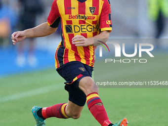 Frederic Gilbert of US Lecce is in action during the Serie A match between Lecce and Cagliari in Lecce, Italy, on August 31, 2024. (