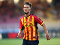 Remi Oudin of Us Lecce is in action during the Serie A match between Lecce and Cagliari in Lecce, Italy, on August 31, 2024. (