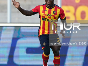 Lameck Banda of US Lecce is in action during the Serie A match between Lecce and Cagliari in Lecce, Italy, on August 31, 2024. (