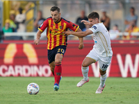 Ylber Ramadani of US Lecce is in action during the Serie A match between Lecce and Cagliari in Lecce, Italy, on August 31, 2024. (