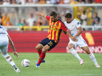 Ylber Ramadani of US Lecce is in action during the Serie A match between Lecce and Cagliari in Lecce, Italy, on August 31, 2024. (