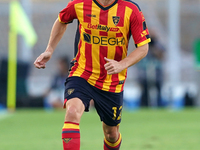 Frederic Gilbert of US Lecce is in action during the Serie A match between Lecce and Cagliari in Lecce, Italy, on August 31, 2024. (