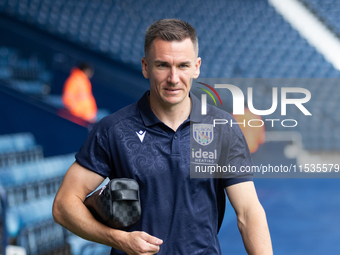 Jed Wallace of West Bromwich arrives at the stadium for the Sky Bet Championship match between West Bromwich Albion and Swansea City at The...