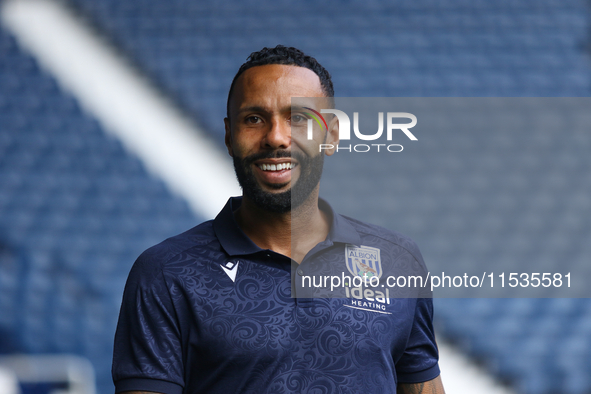 Kyle Bartley of West Bromwich arrives at the stadium for the Sky Bet Championship match between West Bromwich Albion and Swansea City at The...