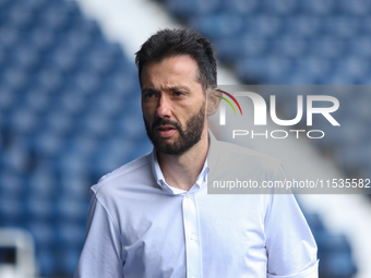 West Bromwich Albion's manager Carlos Corberan arrives at the stadium for the Sky Bet Championship match between West Bromwich Albion and Sw...