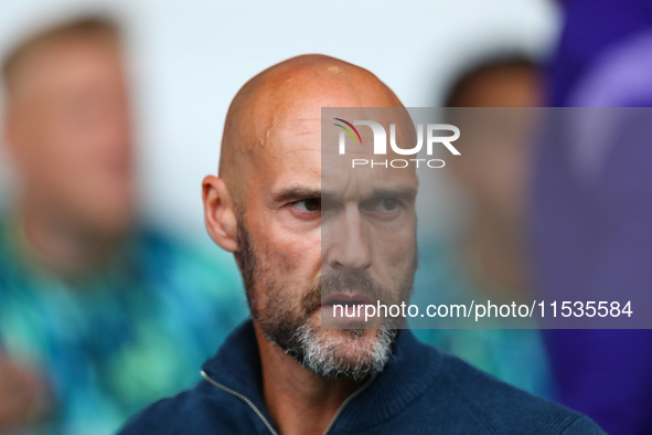 Luke Williams manages Swansea during the Sky Bet Championship match between West Bromwich Albion and Swansea City at The Hawthorns in West B...