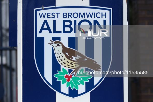 A general view of the West Bromwich Albion badge at The Hawthorns during the Sky Bet Championship match between West Bromwich Albion and Swa...