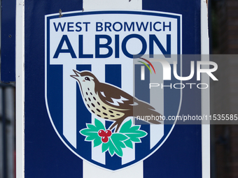 A general view of the West Bromwich Albion badge at The Hawthorns during the Sky Bet Championship match between West Bromwich Albion and Swa...