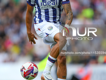 Karlan Grant of West Bromwich is in action during the Sky Bet Championship match between West Bromwich Albion and Swansea City at The Hawtho...