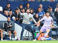 West Bromwich Albion's manager Carlos Corberan during the Sky Bet Championship match between West Bromwich Albion and Swansea City at The Ha...