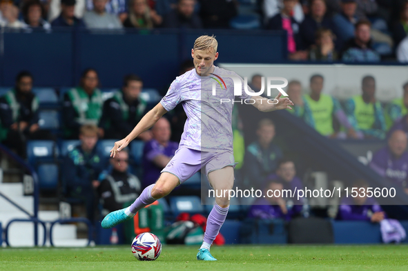 Harry Darling of Swansea is in action during the Sky Bet Championship match between West Bromwich Albion and Swansea City at The Hawthorns i...