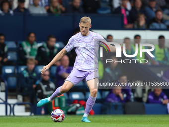 Harry Darling of Swansea is in action during the Sky Bet Championship match between West Bromwich Albion and Swansea City at The Hawthorns i...