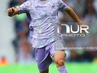 Eom Ji-sung of Swansea is in action during the Sky Bet Championship match between West Bromwich Albion and Swansea City at The Hawthorns in...