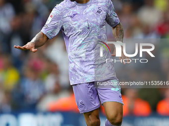 Ronald Pereira Martins of Swansea is in action during the Sky Bet Championship match between West Bromwich Albion and Swansea City at The Ha...