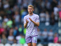 Swansea City's Oli Cooper applauds their fans at the end of the Sky Bet Championship match between West Bromwich Albion and Swansea City at...