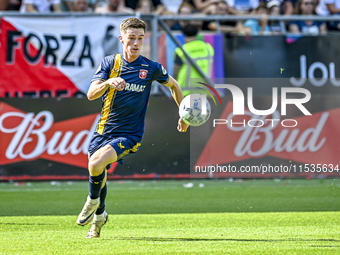 FC Twente player Daan Rots during the match Utrecht vs. Twente at Stadium Galgenwaard for the Dutch Eredivisie 4th round season 2024-2025 in...