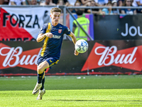 FC Twente player Daan Rots during the match Utrecht vs. Twente at Stadium Galgenwaard for the Dutch Eredivisie 4th round season 2024-2025 in...