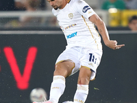 Razvan Marin of Cagliari Calcio is in action during the Serie A match between Lecce and Cagliari in Lecce, Italy, on August 31, 2024. (