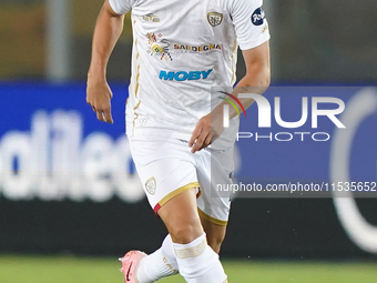 Razvan Marin of Cagliari Calcio is in action during the Serie A match between Lecce and Cagliari in Lecce, Italy, on August 31, 2024. (