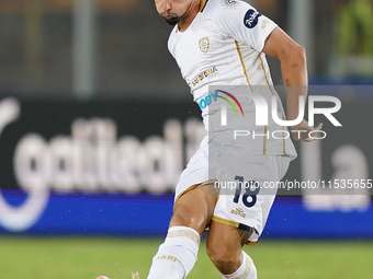 Razvan Marin of Cagliari Calcio is in action during the Serie A match between Lecce and Cagliari in Lecce, Italy, on August 31, 2024. (